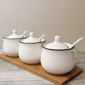 Ceramic condiment set